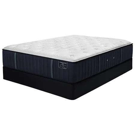 King 14" Cushion Luxury Firm Premium Pocketed Coil Mattress and 5" SXLP Low Profile Foundation
